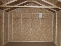 10x12 Madison Series Peak Storage Shed Interior with upgraded flooring