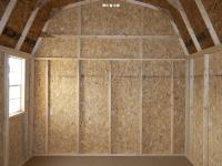 10x14 Madison Dutch Barn Storage Shed Interior